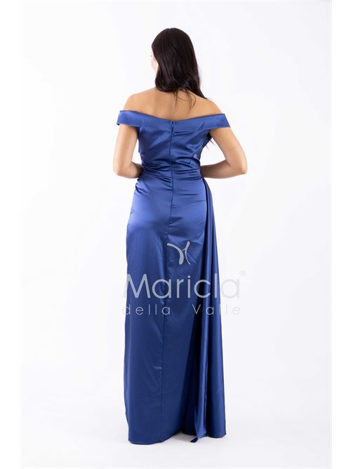 abito con strass scollo MARICLA ELEGANCE | FI7443BLU